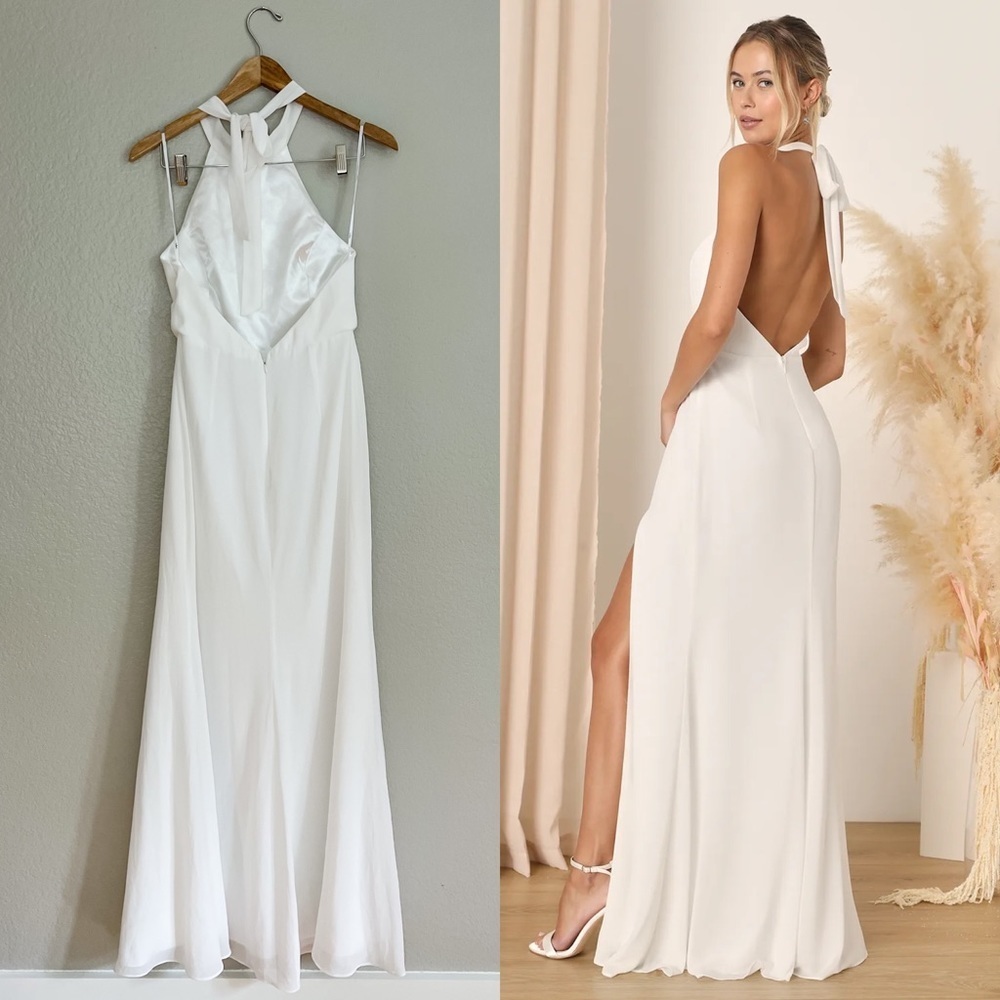 Captured Your Heart White Halter Maxi Dress - Picture 2 of 6